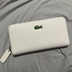 Lacoste white leather wallet